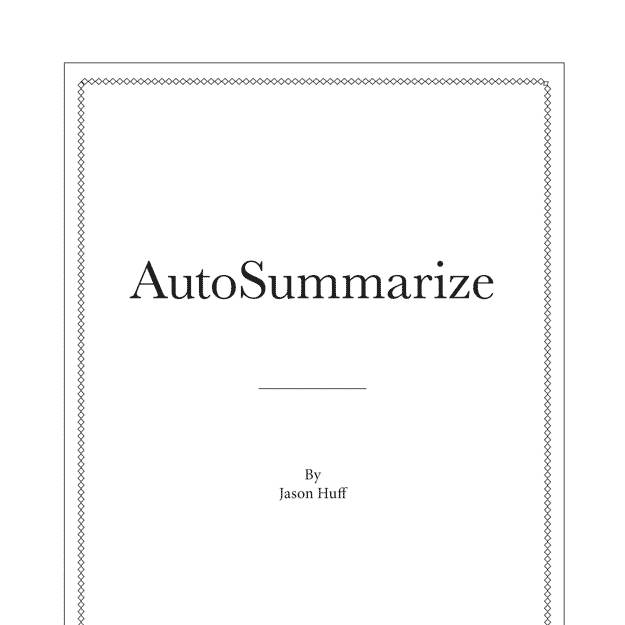 auto summarize pdf