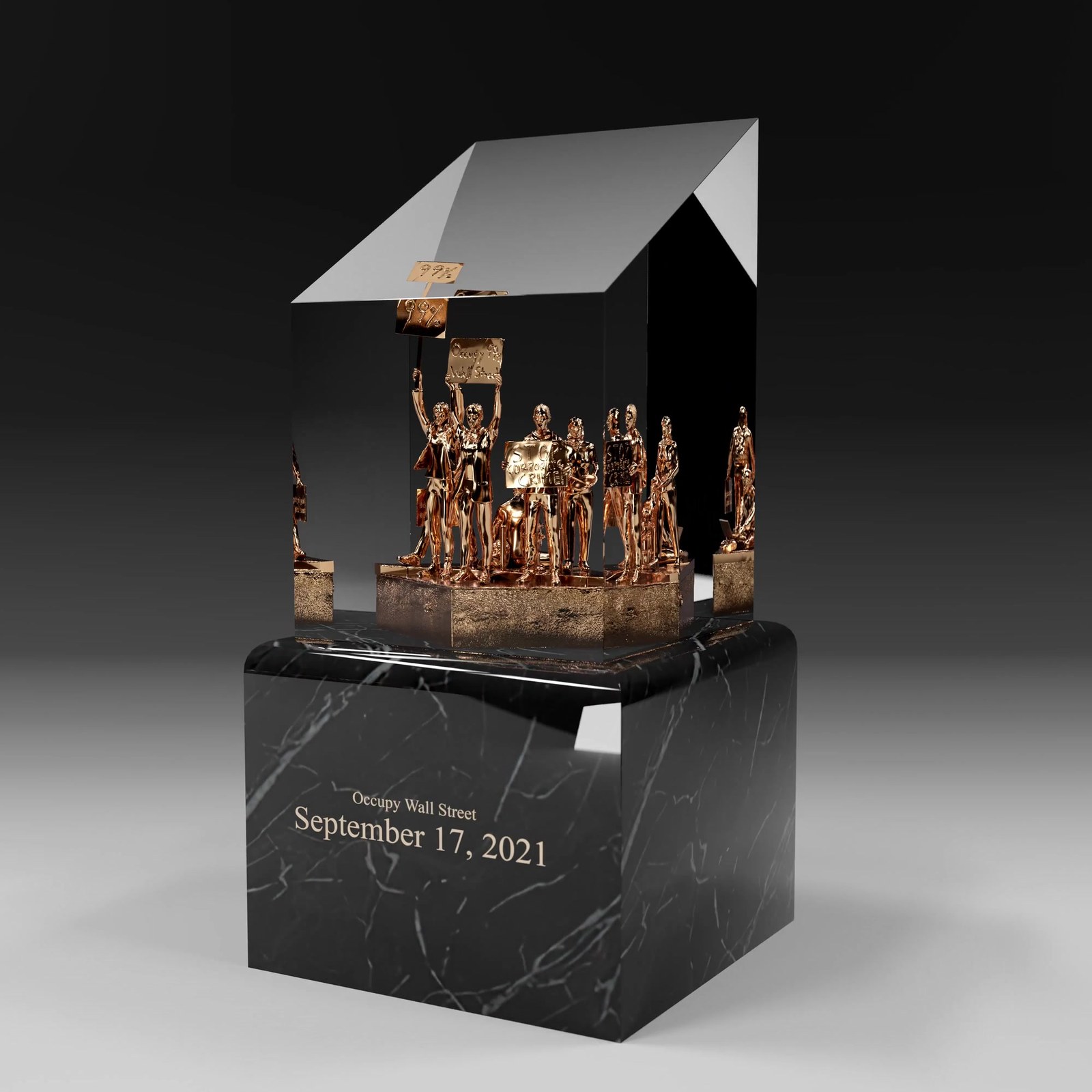 OWS 10th Anniversary Deal Toy, three-quarter view