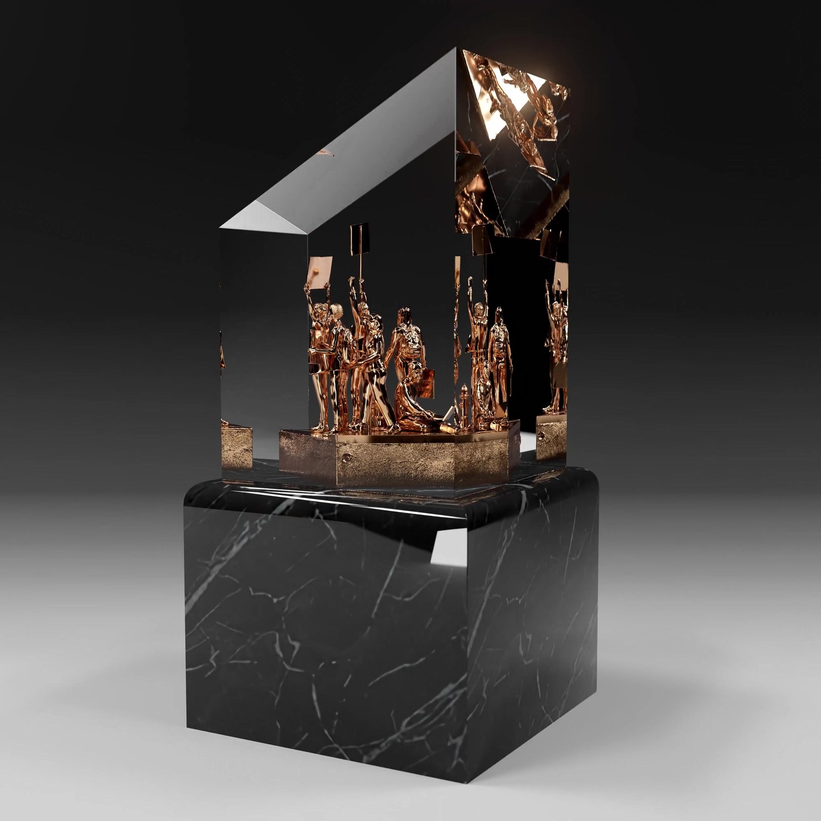 OWS 10th Anniversary Deal Toy, the figures in the glass