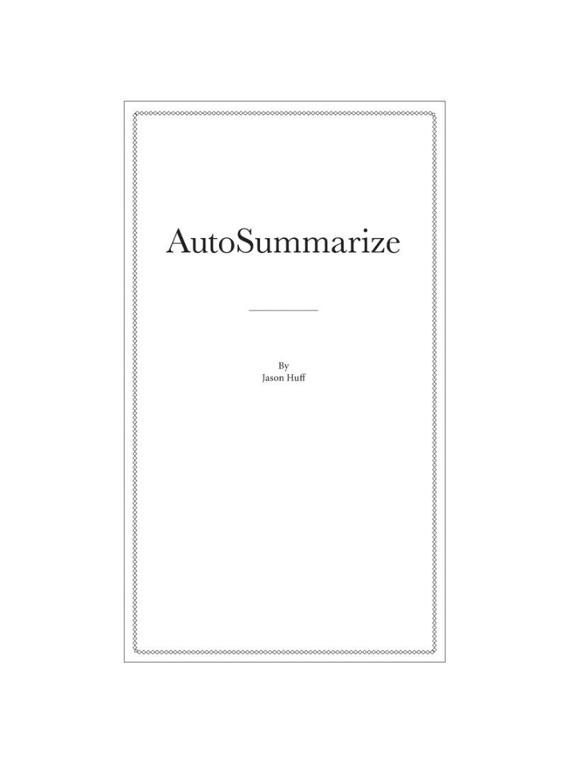 AutoSummarize