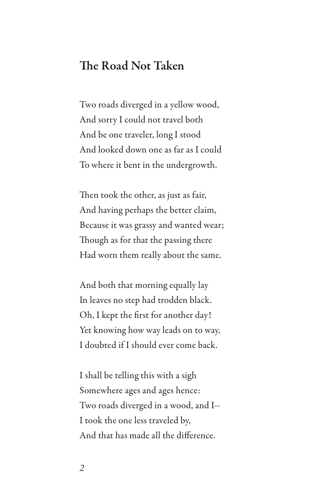 The poem as Frost wrote it